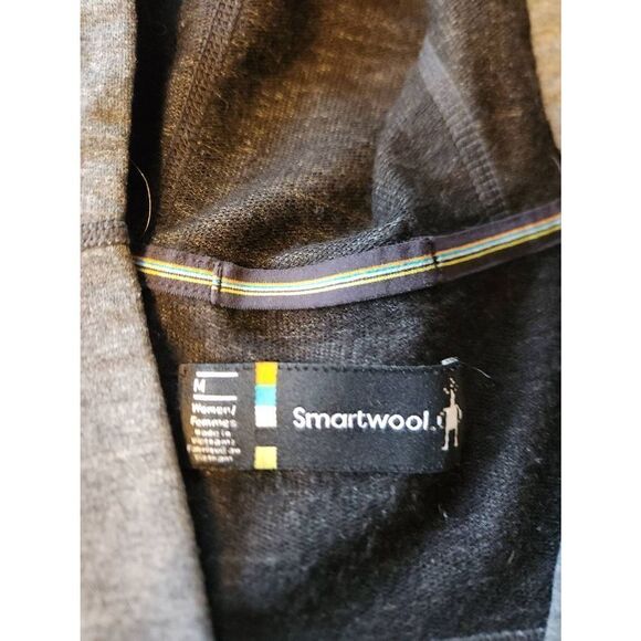 Smartwool Active Reset Hooded Pullover in Charcoal sz Medium - Picture 2 of 4